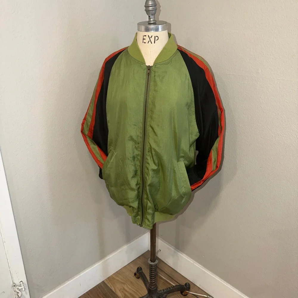 Vintage Jeffrey Banks Silk Bomber Jacket. Medium - Picture 2 of 6